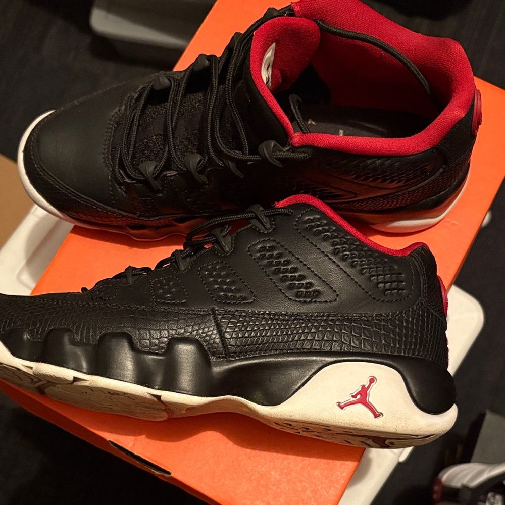 Jordan Kids Black and Red Athletic Sneakers